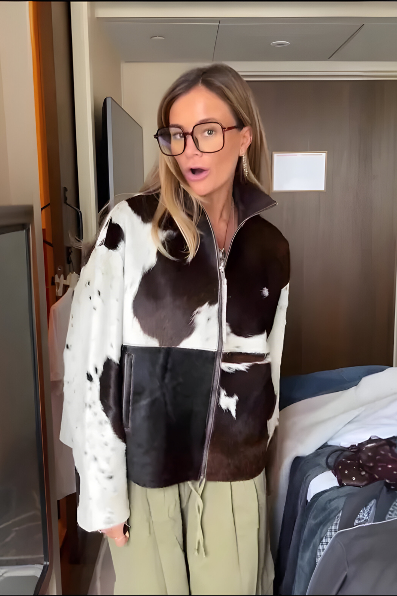 Mael | Stijlvolle jas met patroon en rits