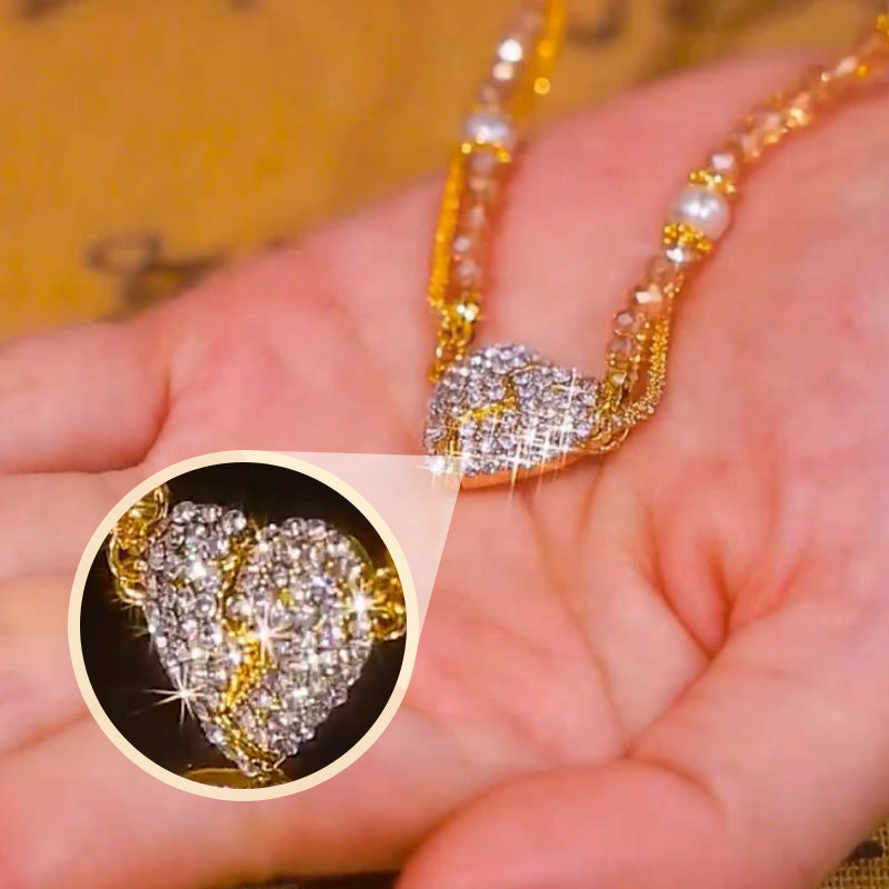 Dianara | Magnetische ketting met een paar gescheiden harten