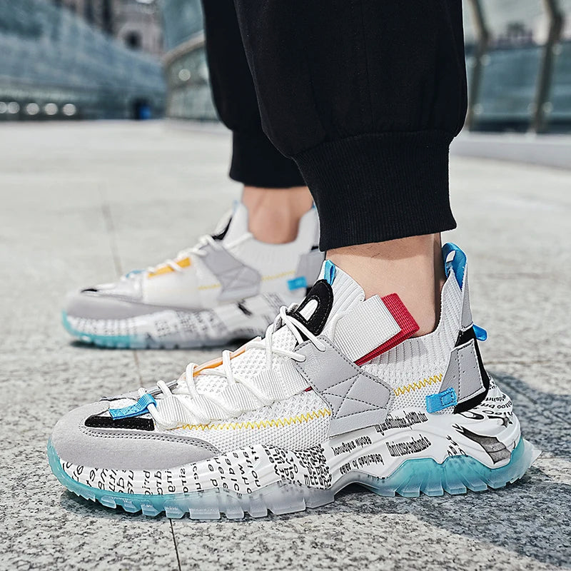 Colorblock Urban Sneakers voor heren met dikke zool 1