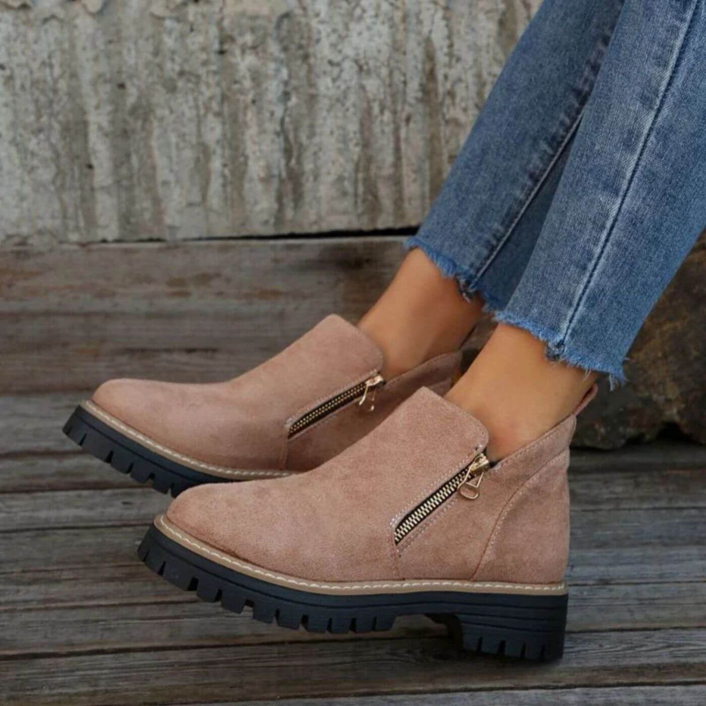 Lyanne | Orthopedische Enkellaarzen met Sterke Hak