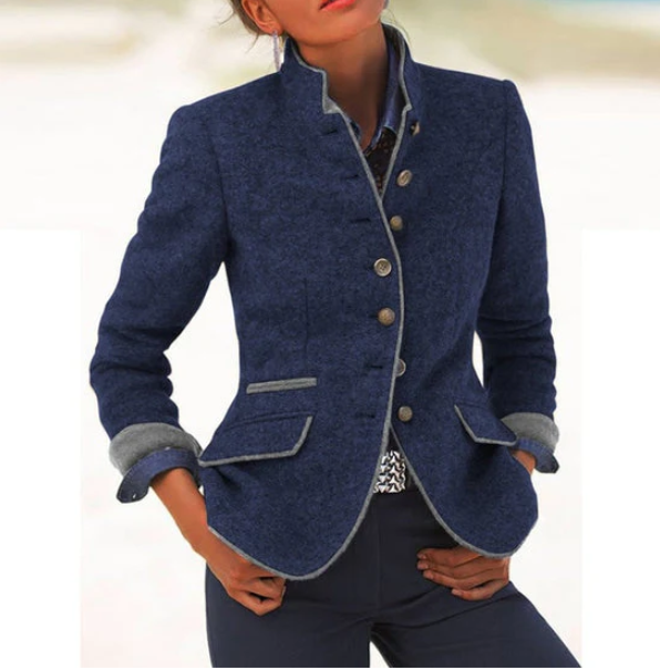 Liselore | Elegante Blazer met Hoge Kraag