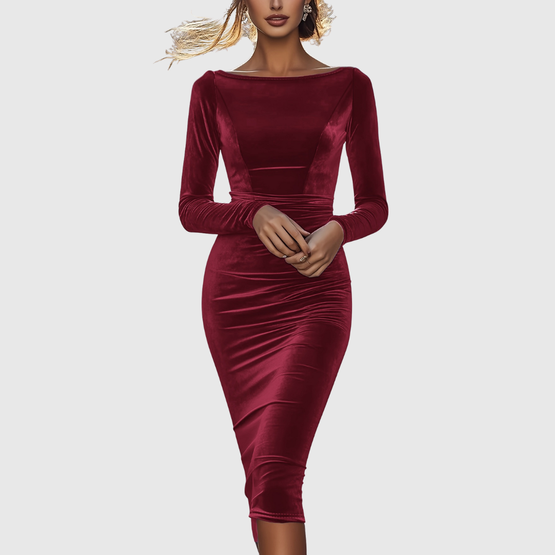 Selliv | Effen Bodycon Feestjurk 3