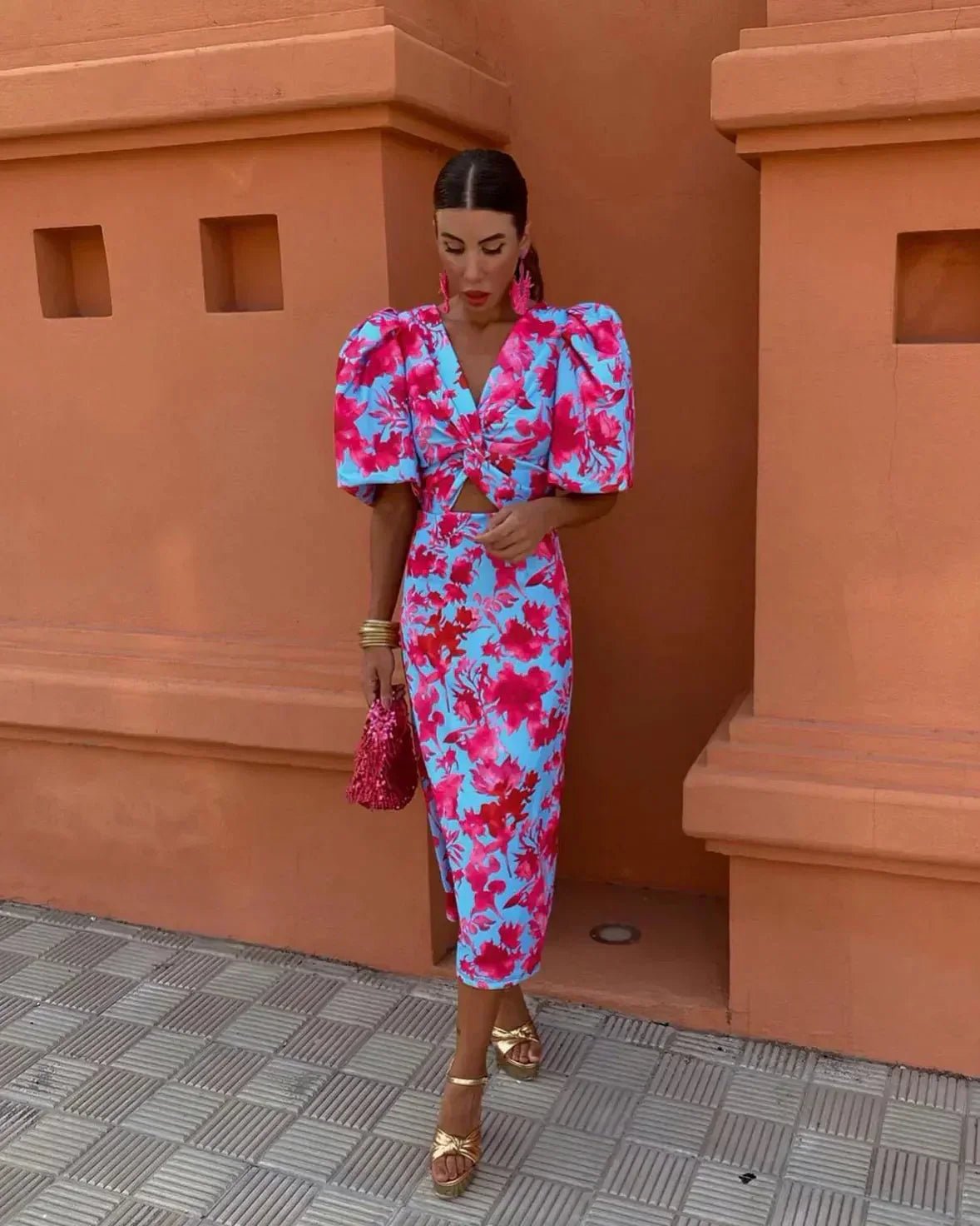 Simona | Trendy midi jurk