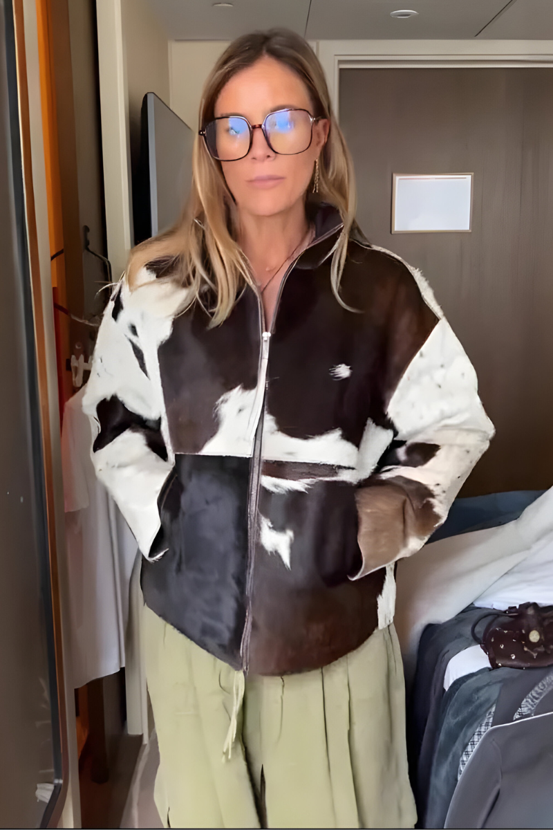 Mael | Stijlvolle jas met patroon en rits