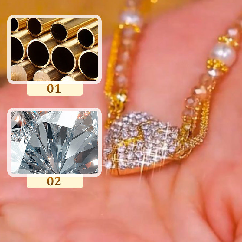 Dianara | Magnetische ketting met een paar gescheiden harten