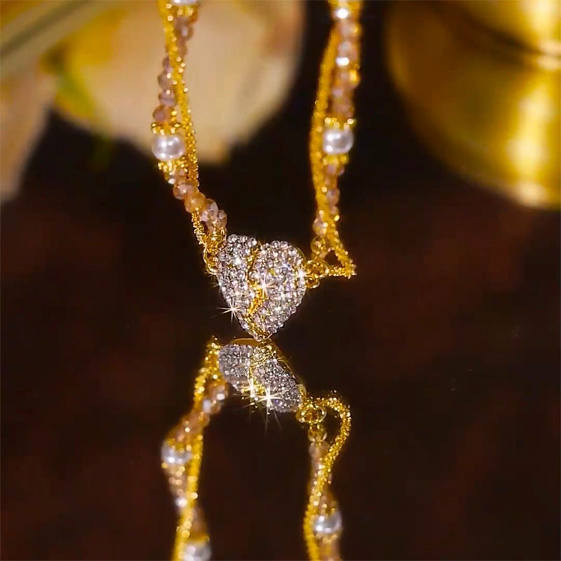 Dianara | Magnetische ketting met een paar gescheiden harten