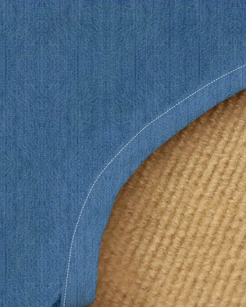 Denise | Mouwloze jurk in denimlook