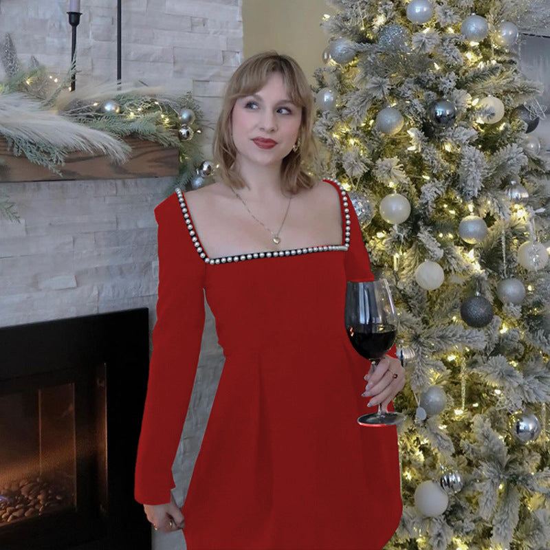 ALAIRE | Stijlvolle mini-jurk met lange mouwen en open rug 3