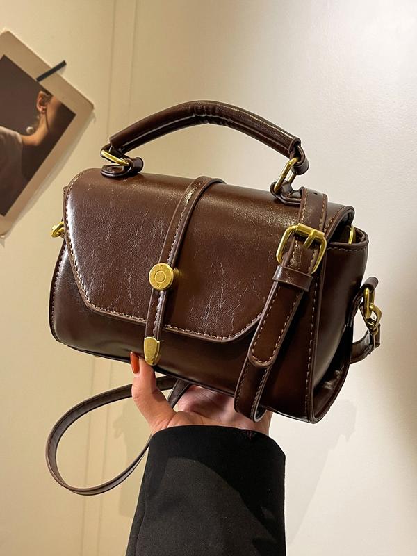 AVANLIE™ - Trendy kleine vierkante schoudertas met contrasterende stiksels 7