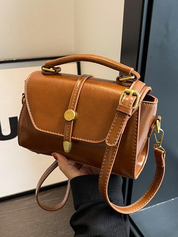 AVANLIE™ - Trendy kleine vierkante schoudertas met contrasterende stiksels 8