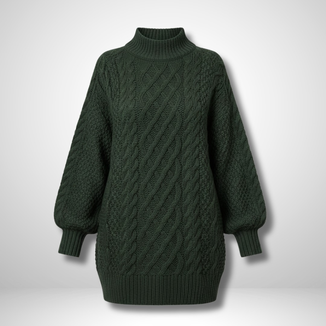 Alena – Dames directionele gebreide trui-jurk 8