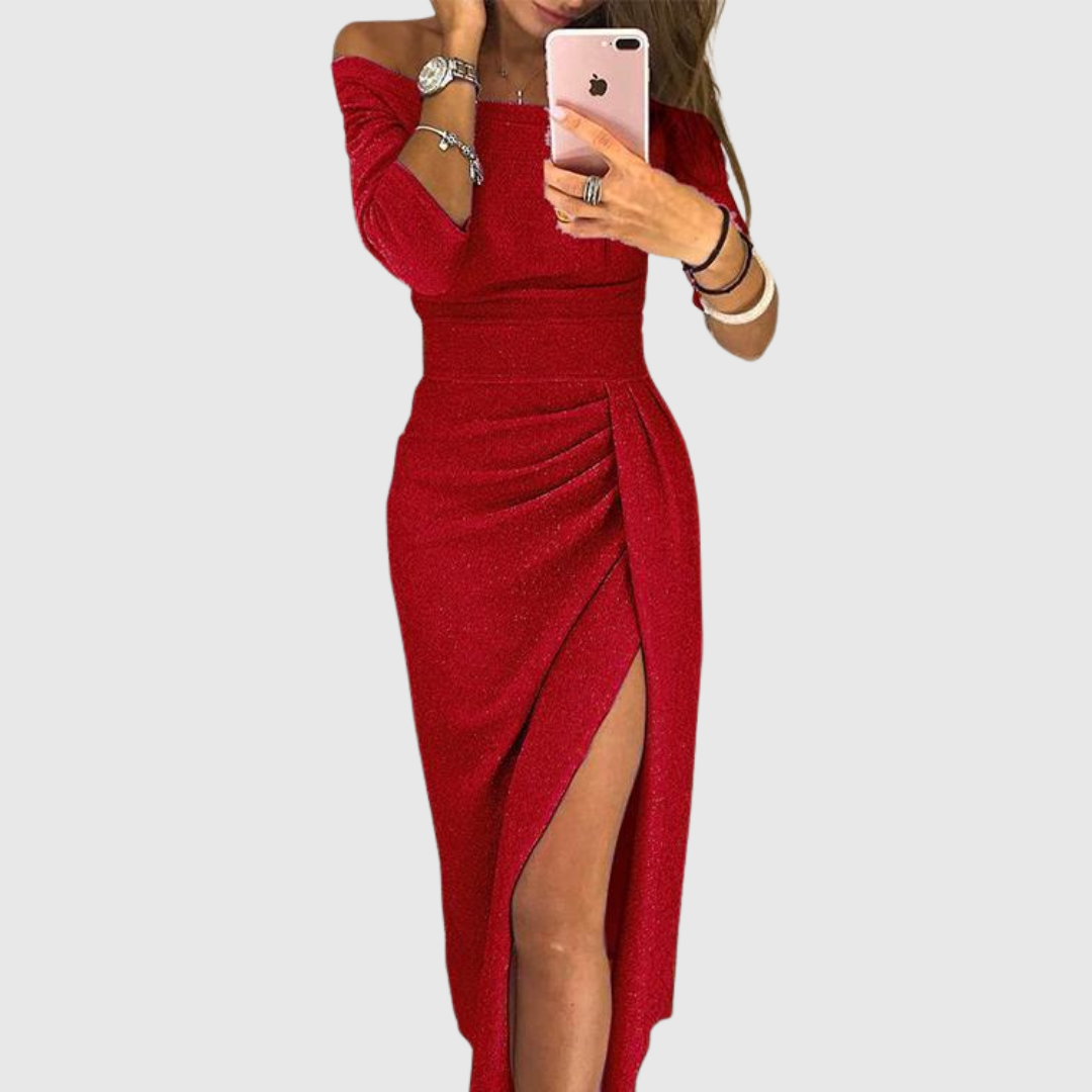 Elarienne | Chique vloeiende halter maxi-jurk 4