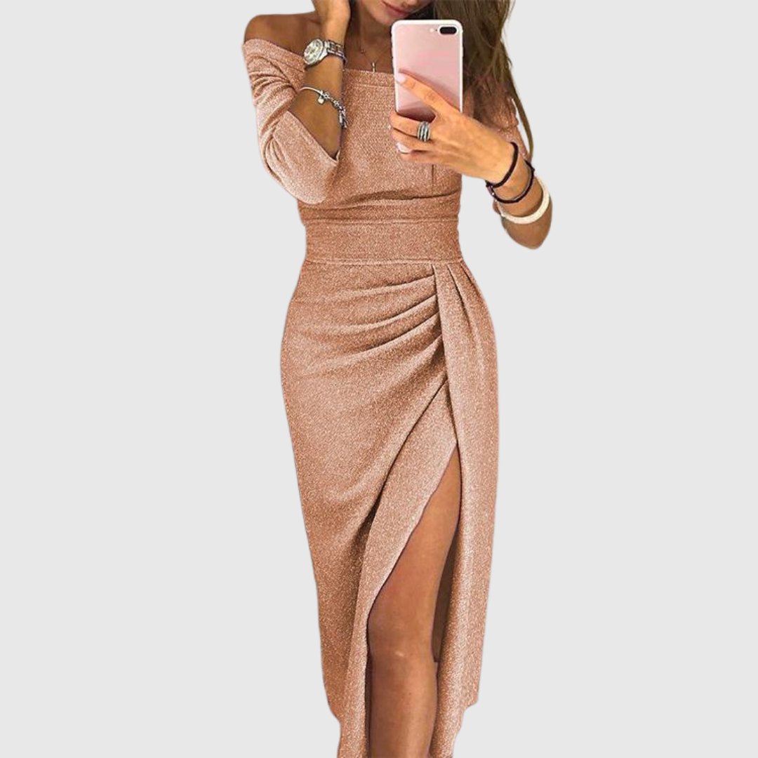 Elarienne | Chique vloeiende halter maxi-jurk 5