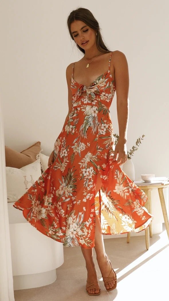 Flora | Romantische Midi-jurk met Bloemenprint