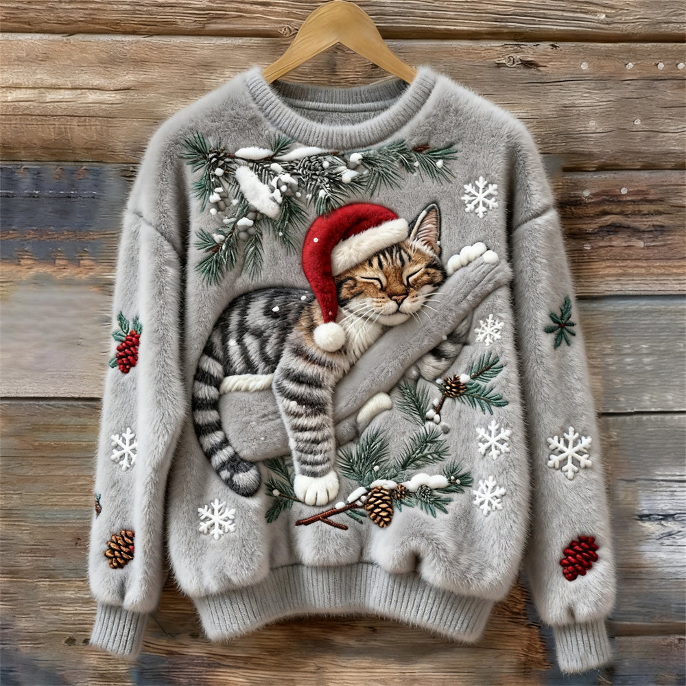 Niamh – Zachte feestelijke trui met kattendetails 0