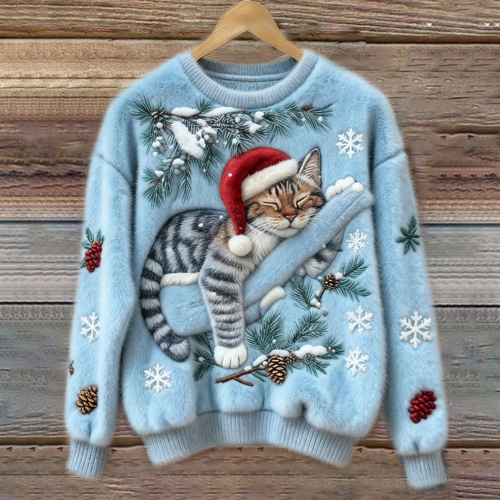 Niamh – Zachte feestelijke trui met kattendetails 3