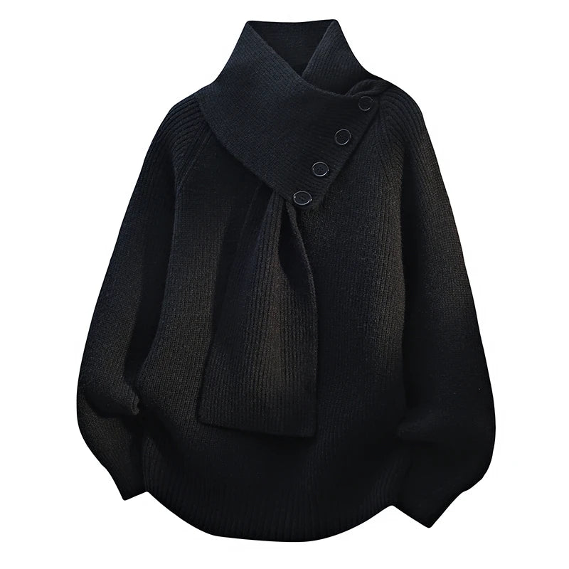 Ariane | Elegante gebreide trui met sjaalkraag