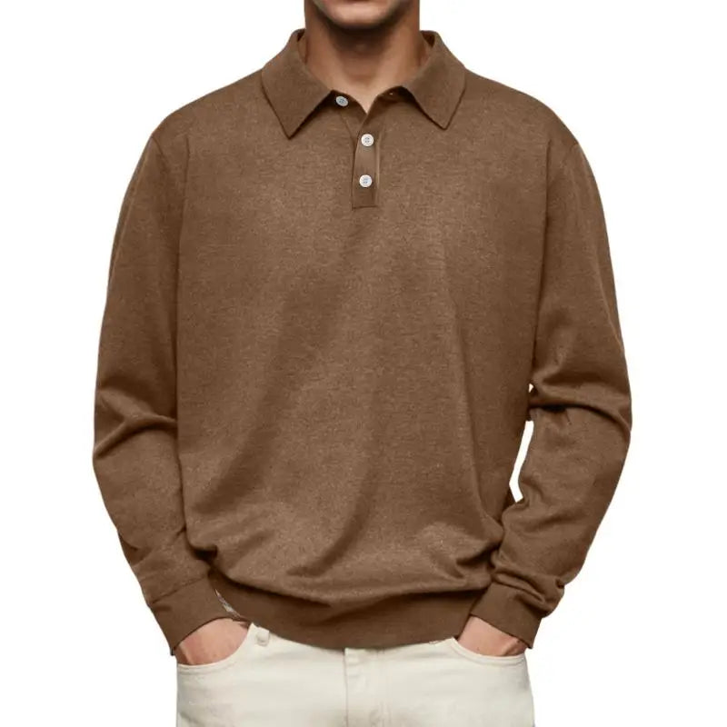 Brent | Casual Poloshirt Met Lange Mouwen