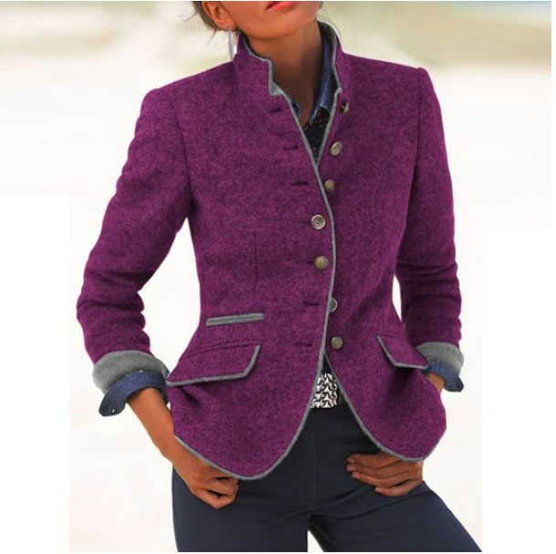 Liselore | Elegante Blazer met Hoge Kraag