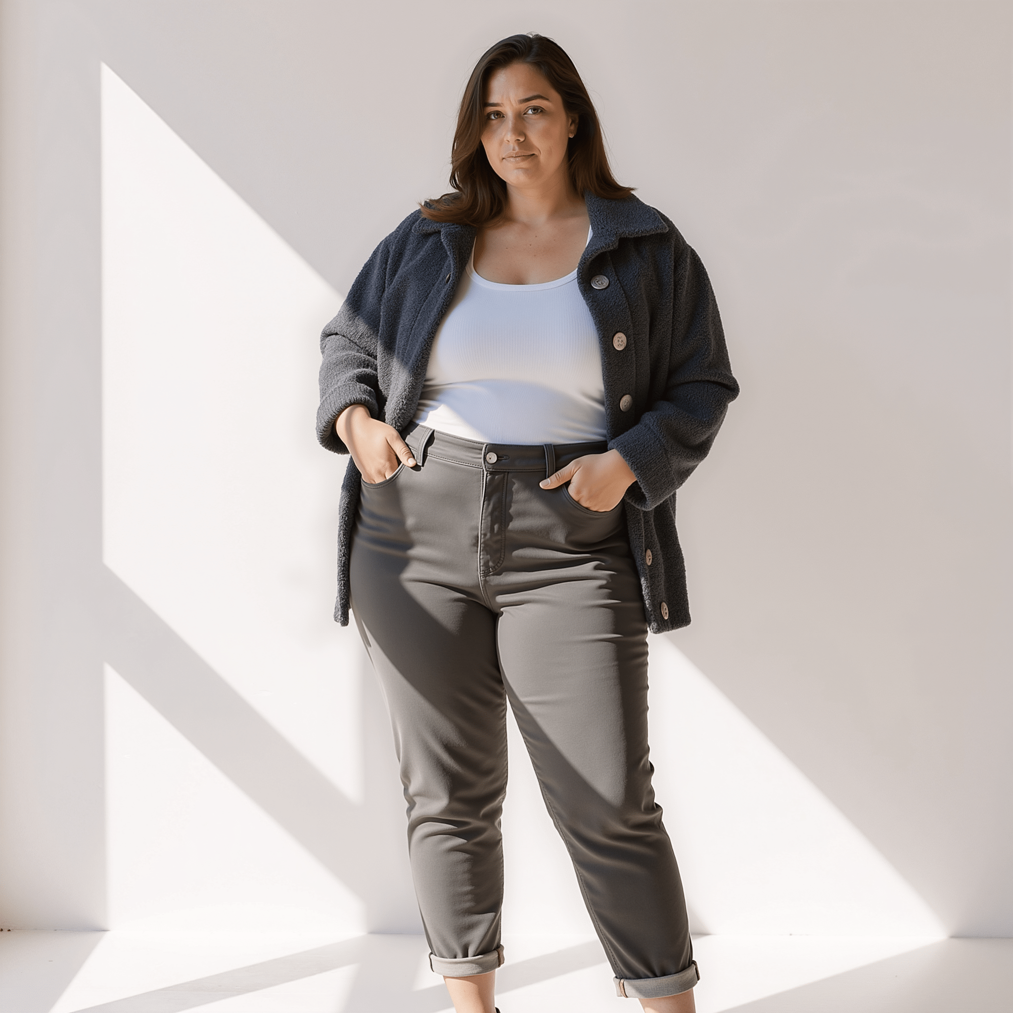 Seliana Fuzzy Geknoopte Jas 3