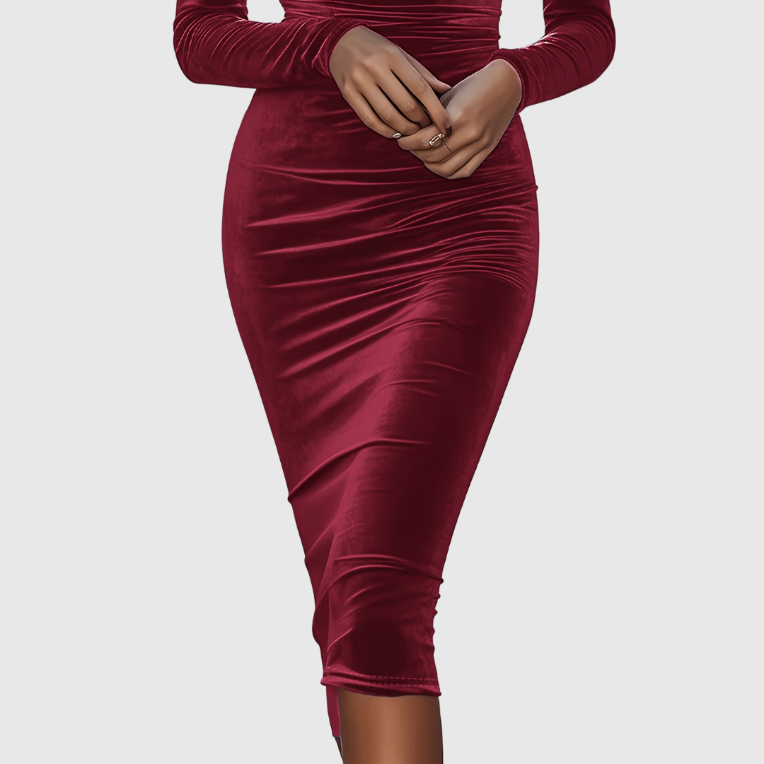 Selliv | Effen Bodycon Feestjurk 8