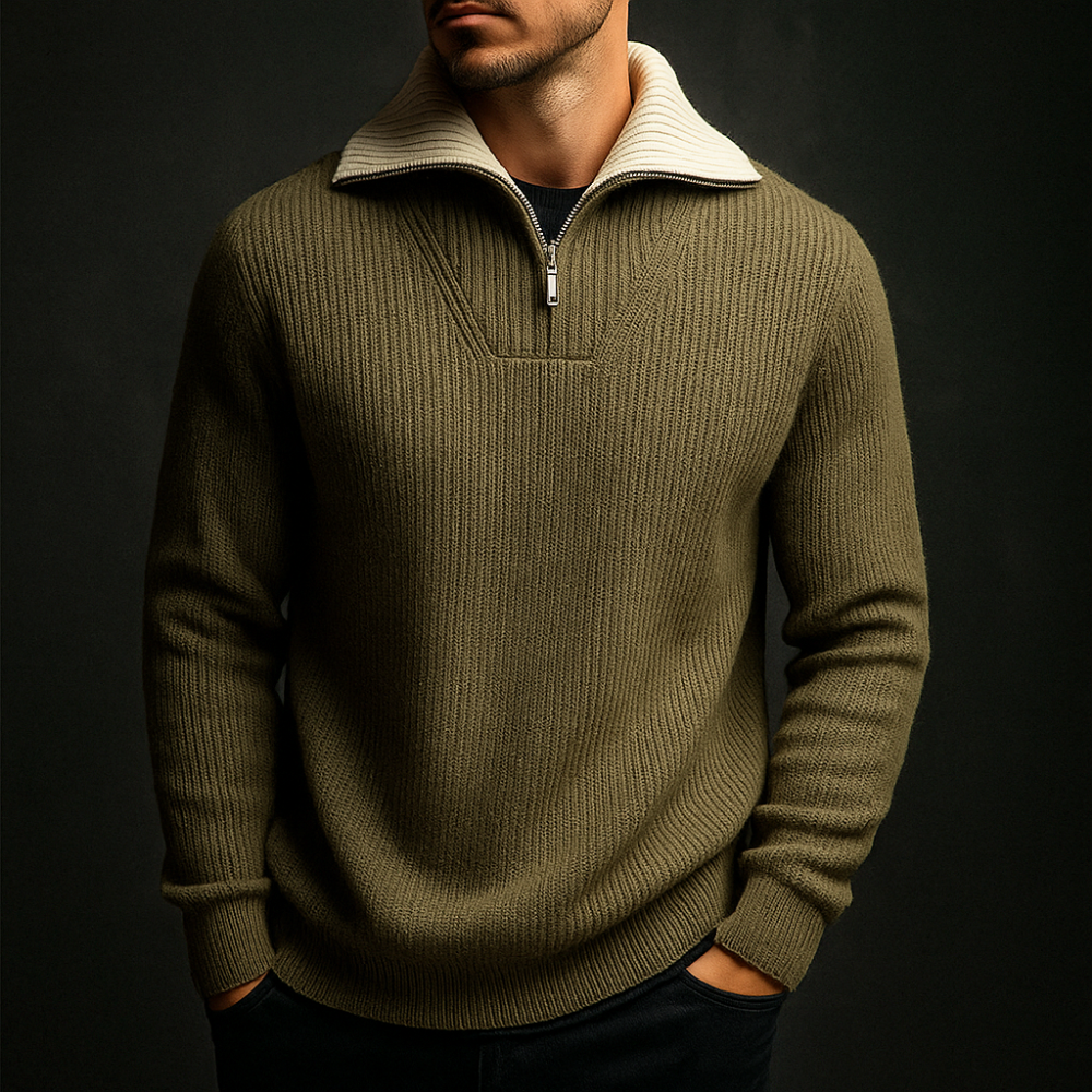 Vermont Wool Quarter Zip 1