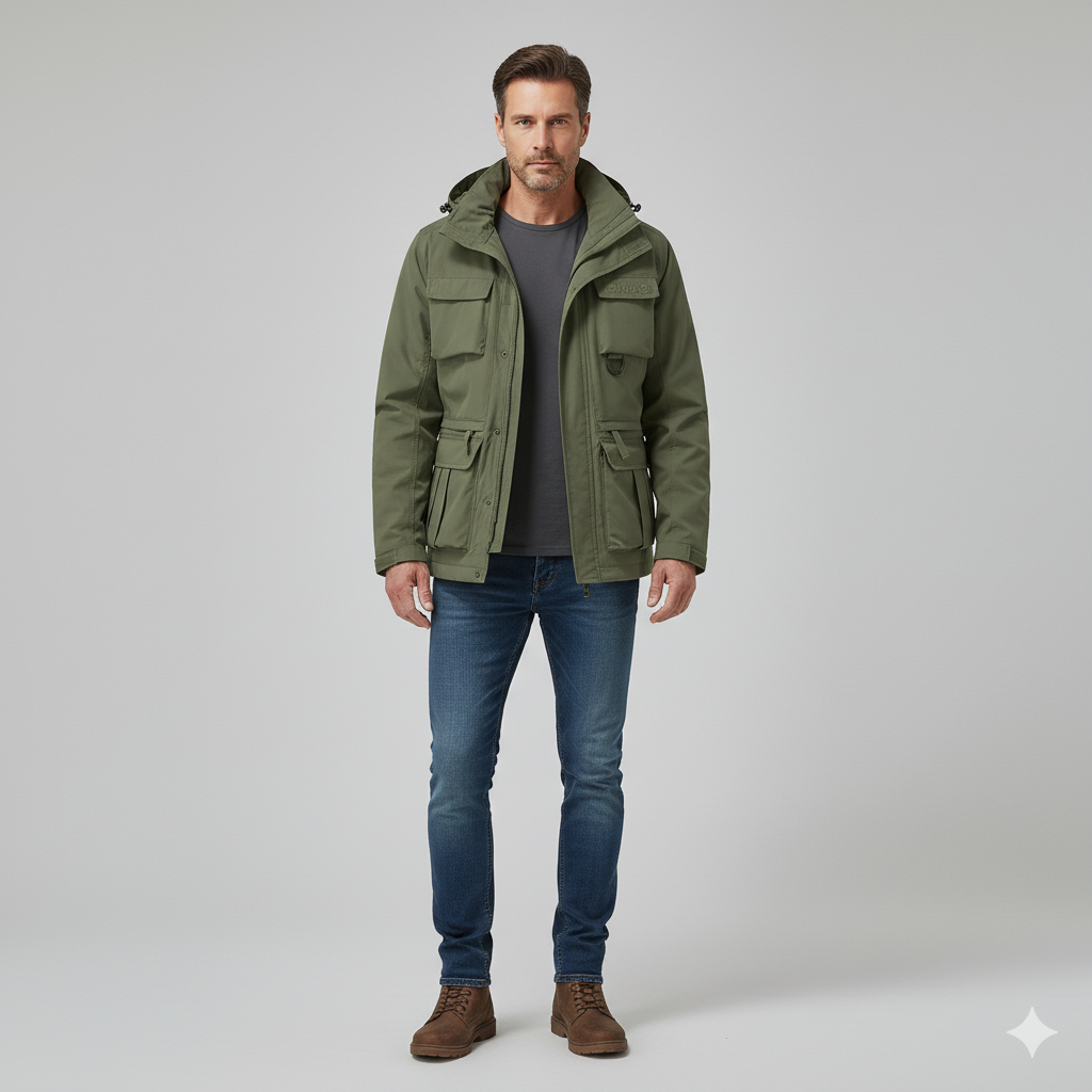 Winterjas in militaire stijl voor heren | Weerbestendig 6