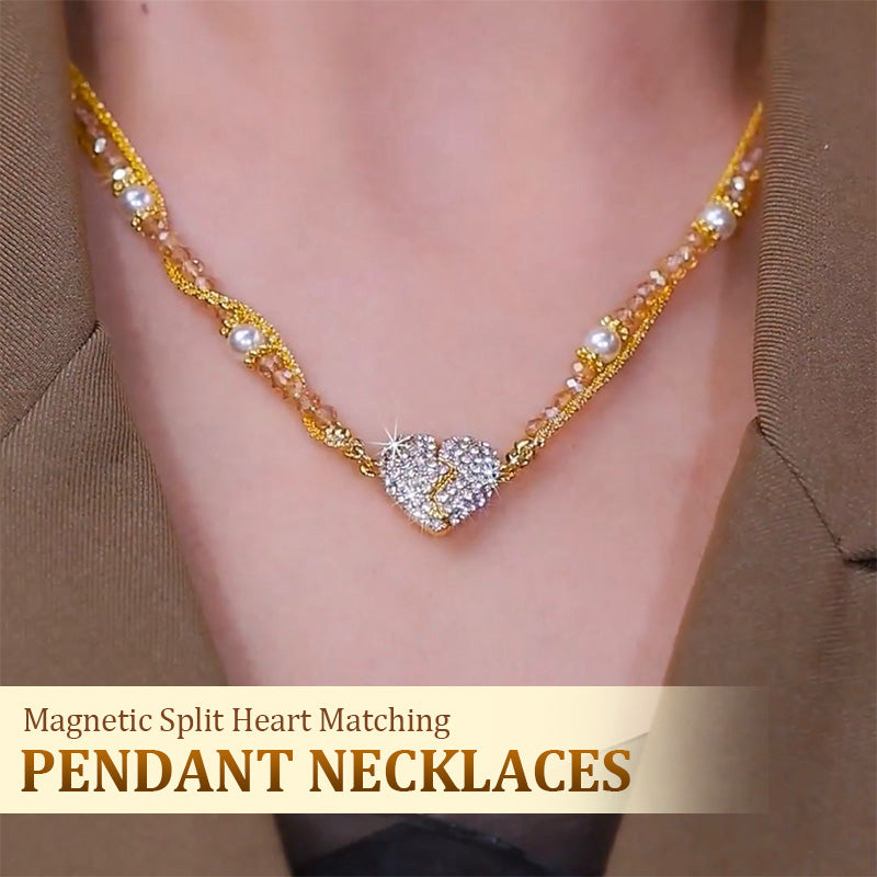 Dianara | Magnetische ketting met een paar gescheiden harten